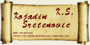 Kojadin Sretenović vizit kartica